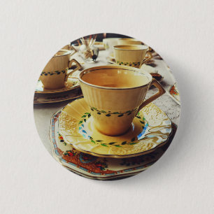 Badge Rond 5 Cm "Tea O'Clock"