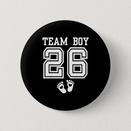 Badge Rond 5 Cm Team Boy 2026 Gender Reveal Baby Shower Matching F (Devant)