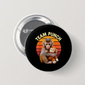 Badge Rond 5 Cm Team Punch Monkey Plush Retro Sun (Devant & derrière)