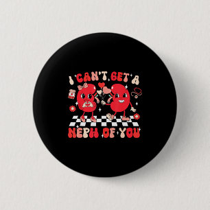 Badge Rond 5 Cm Tech de dialyse rénale de la Saint-Valentin Groovy
