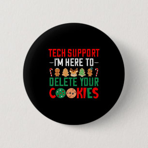 Badge Rond 5 Cm Tech Suprt Noël Cookies Femmes Hommes Fantastiques
