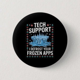 Badge Rond 5 Cm Tech Suprt Xmas Applications It Helpdesk Christmas