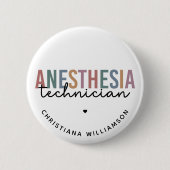 Badge Rond 5 Cm Technicien d'anesthésie personnalisée Technique d' (Devant)