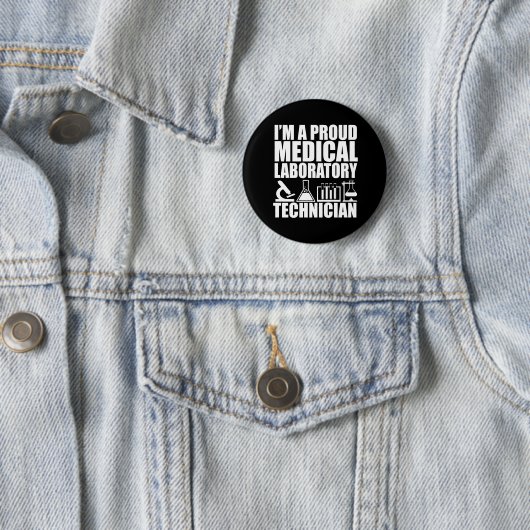 Badge Rond 5 Cm Technicien de laboratoire Médicale (En situation)