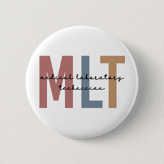 Badge Rond 5 Cm Technicien de laboratoire Médicale MLT Technique d (Devant)