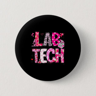 Badge Rond 5 Cm Technicien de laboratoire Saint-Valentin Technicie