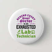 Badge Rond 5 Cm Technicien de laboratoire Technicien Médicale Tech (Devant)