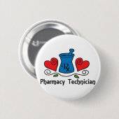 Badge Rond 5 Cm Technicien de pharmacie (Devant & derrière)