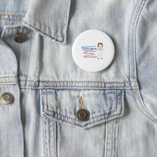 Badge Rond 5 Cm Technicien en pharmacie (En situation)