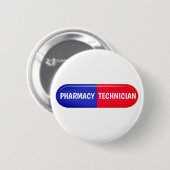 Badge Rond 5 Cm Technicien en pharmacie (Devant & derrière)