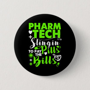 Badge Rond 5 Cm Technicien en pharmacie Funny Shirt