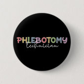 Badge Rond 5 Cm Technicien en pharmacie PBT Phlebotomie (Devant)