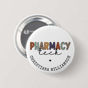 Badge Rond 5 Cm Technicien en pharmacie sur mesure