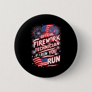 Badge Rond 5 Cm Technicien en pyrotechnie Technicien en feux d'art