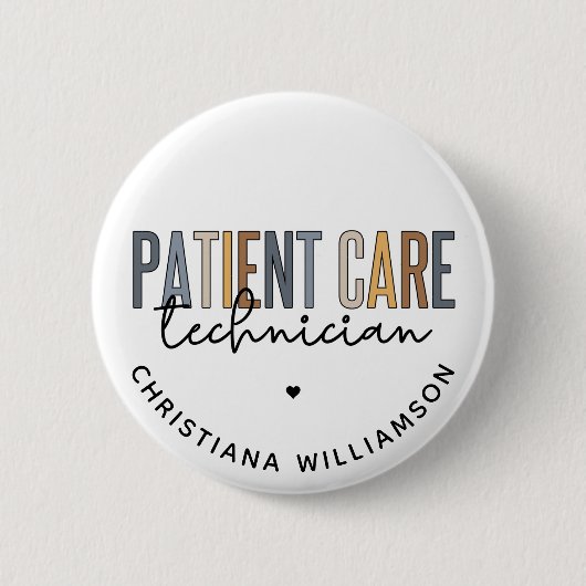 Badge Rond 5 Cm Technicien en soins aux patients sur mesure Cadeau (Devant)