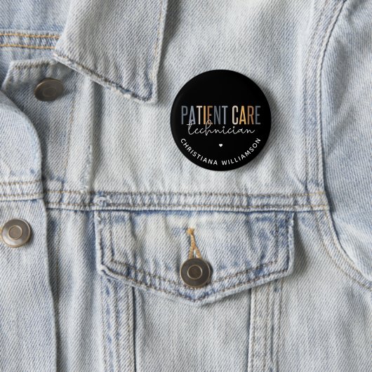 Badge Rond 5 Cm Technicien en soins aux patients sur mesure Cadeau (En situation)