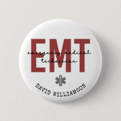 Badge Rond 5 Cm Technicien Médicale d'urgence EMT personnalisé (Devant)