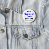 Badge Rond 5 Cm technologie chirurgicale (En situation)