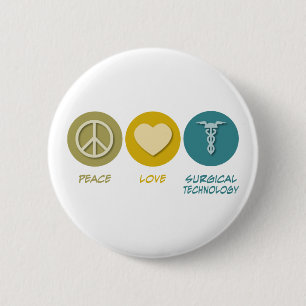 Badge Rond 5 Cm Technologie chirurgicale d'amour de paix