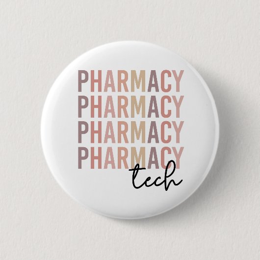 Badge Rond 5 Cm Technologie pharmaceutique | Technicien en pharmac (Devant)