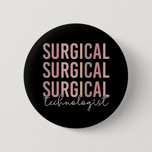Badge Rond 5 Cm Technologue chirurgical Technique chirurgicale Tec (Devant)