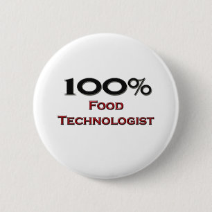 Badge Rond 5 Cm Technologue de nourriture de 100 pour cent