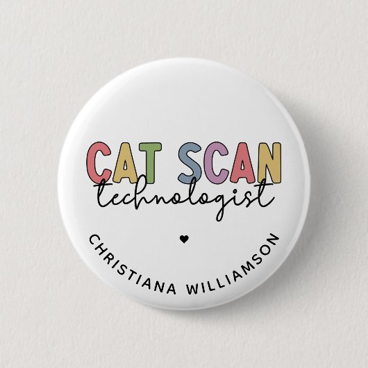 Badge Rond 5 Cm Technologue en numérisation CAT personnalisée Cade (Devant)
