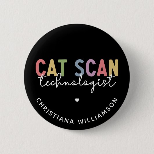 Badge Rond 5 Cm Technologue en numérisation CAT personnalisée Cade (Devant)