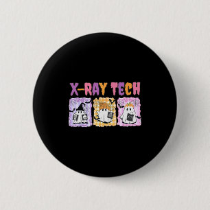 Badge Rond 5 Cm Technologue en radiologie Halloween Technologue en