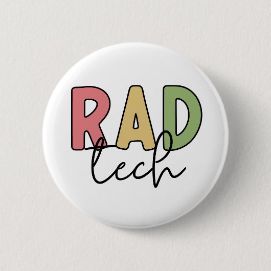Badge Rond 5 Cm Technologue radiologique Rad Tech Radiologie (Devant)