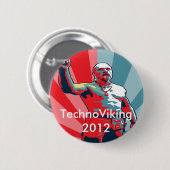 Badge Rond 5 Cm TechnoViking 2012 (Devant & derrière)