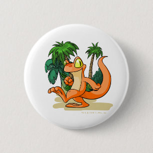 Badge Rond 5 Cm Techo orange sur une recherche d'île de mystère