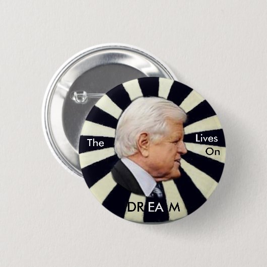 Badge Rond 5 Cm Ted Kennedy Pin (Devant & derrière)