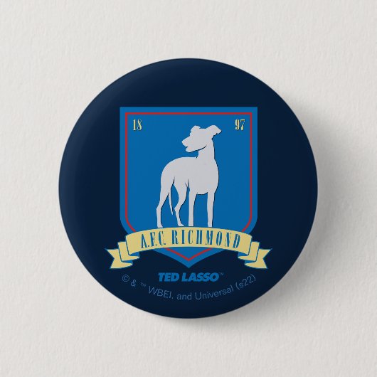 Badge Rond 5 Cm Ted Lasso | Logo de l'équipe AFC Richmond (Devant)