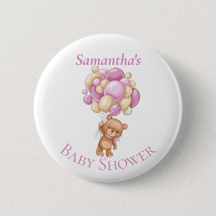 Badge Rond 5 Cm Teddy Bear Adventure Baby shower de ballons