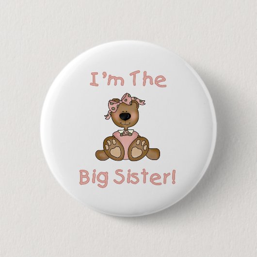 Badge Rond 5 Cm Teddy Bear Big Sister (Devant)