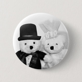 Badge Rond 5 Cm Teddy Bear Mariage