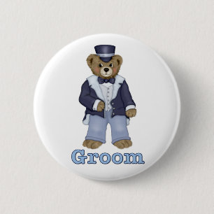 Badge Rond 5 Cm Teddy Bear Mariage - Personnaliser