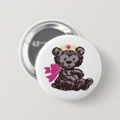 Badge Rond 5 Cm Teddy Bear Nurse (Pink) (Devant & derrière)