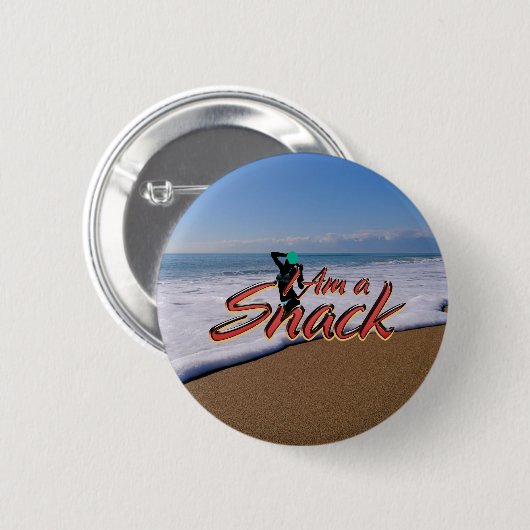 Badge Rond 5 Cm TEE I Am a Snack Buttons (Devant & derrière)