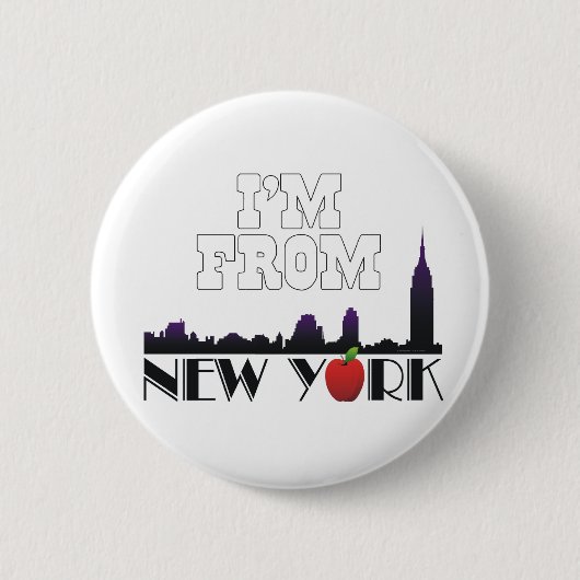 Badge Rond 5 Cm TEE I'm from New York (Devant)