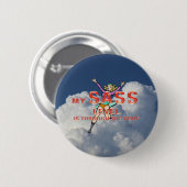 Badge Rond 5 Cm TEE My Sass Level Buttons (Devant & derrière)
