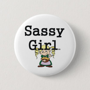 Badge Rond 5 Cm TEE Sassy Girl