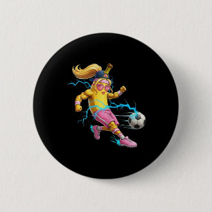 Badge Rond 5 Cm Tee-shirt Funny Nana Soccer Ll pour filles, femmes