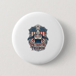 Badge Rond 5 Cm Tee-shirt graphique vectoriel infirmière patriotiq