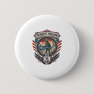 Badge Rond 5 Cm Tee-shirt graphique vectoriel Patriotic Beachcombe