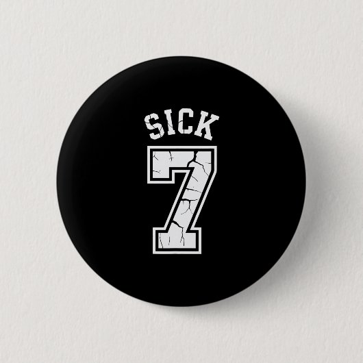 Badge Rond 5 Cm Tee Sick Seven Memes Six Seven Fun (Devant)