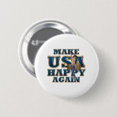 Badge Rond 5 Cm TEE USA Happy Buttons (Devant & derrière)