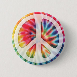 Badge Rond 5 Cm Teignez en nouant le symbole de paix