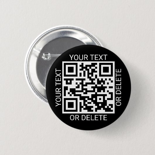 Badge Rond 5 Cm Téléchargez votre QR Code Modern Website ou applic (Devant & derrière)